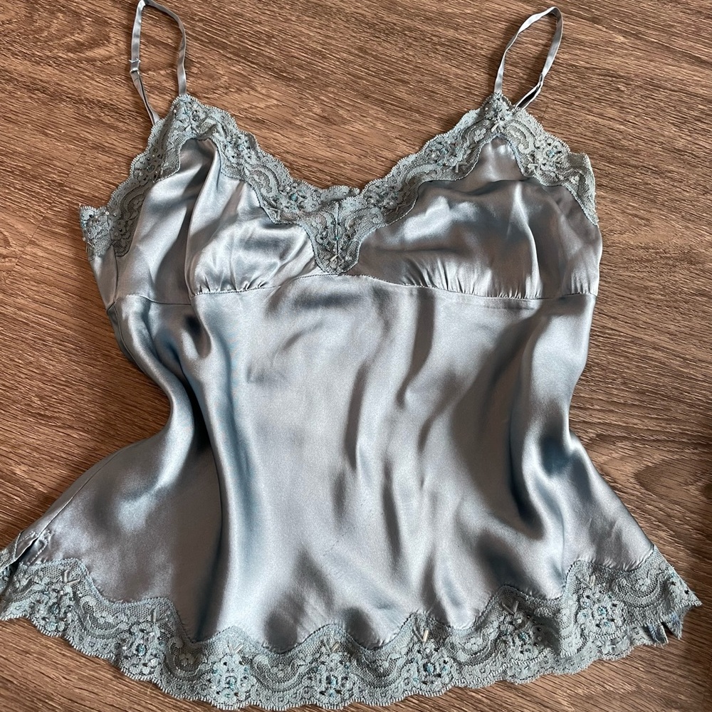 Beautiful Blue Lace Cami w/ Beading